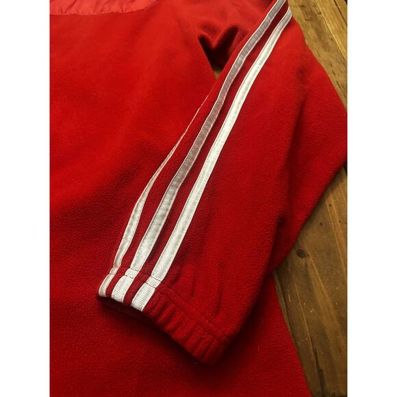 Chicago Bulls Adidas NBA Track Jacket Fleece Red Size Large Basketball Jordan` - Picture 11 of 13